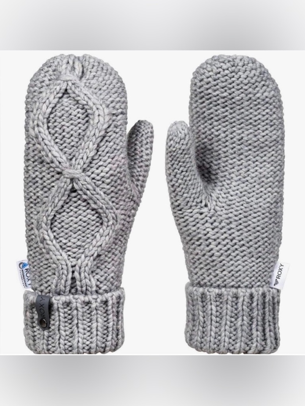 Roxy Winter Mittens cable knit cream NWT
